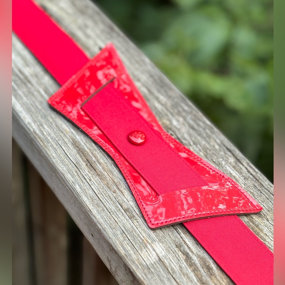 Vintage 80s Red Cinch Belt